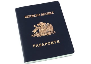 Close-up of Chilean passport cover
