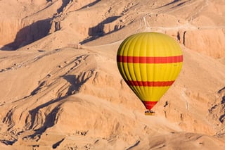 Hot air balloon over Egypt’s Valley