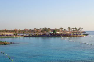 Morning view of Hurghada beach, Egypt