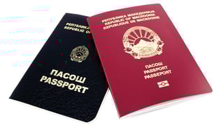 New and old Macedonia passports displayed