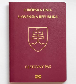 Slovak passport with national emblem