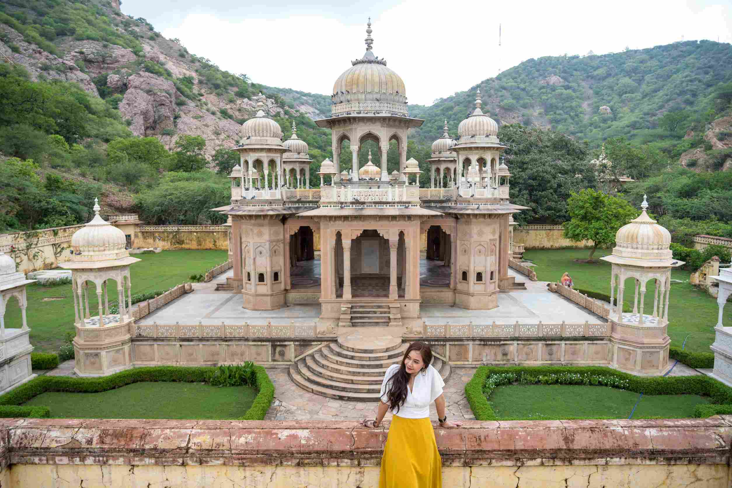 https egypt eta com images asian woman posing in gaitore ki chhatriyan in jaipur india