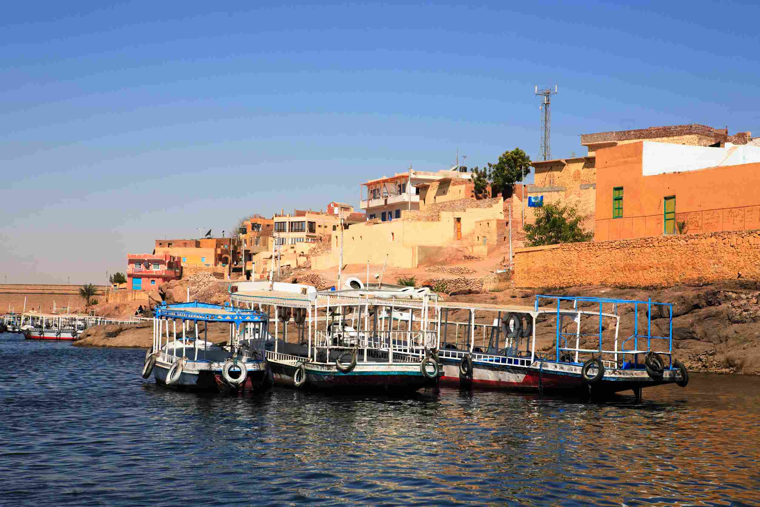https egypt eta com images boats and village on the shore of the nasser lake in aswan egypt