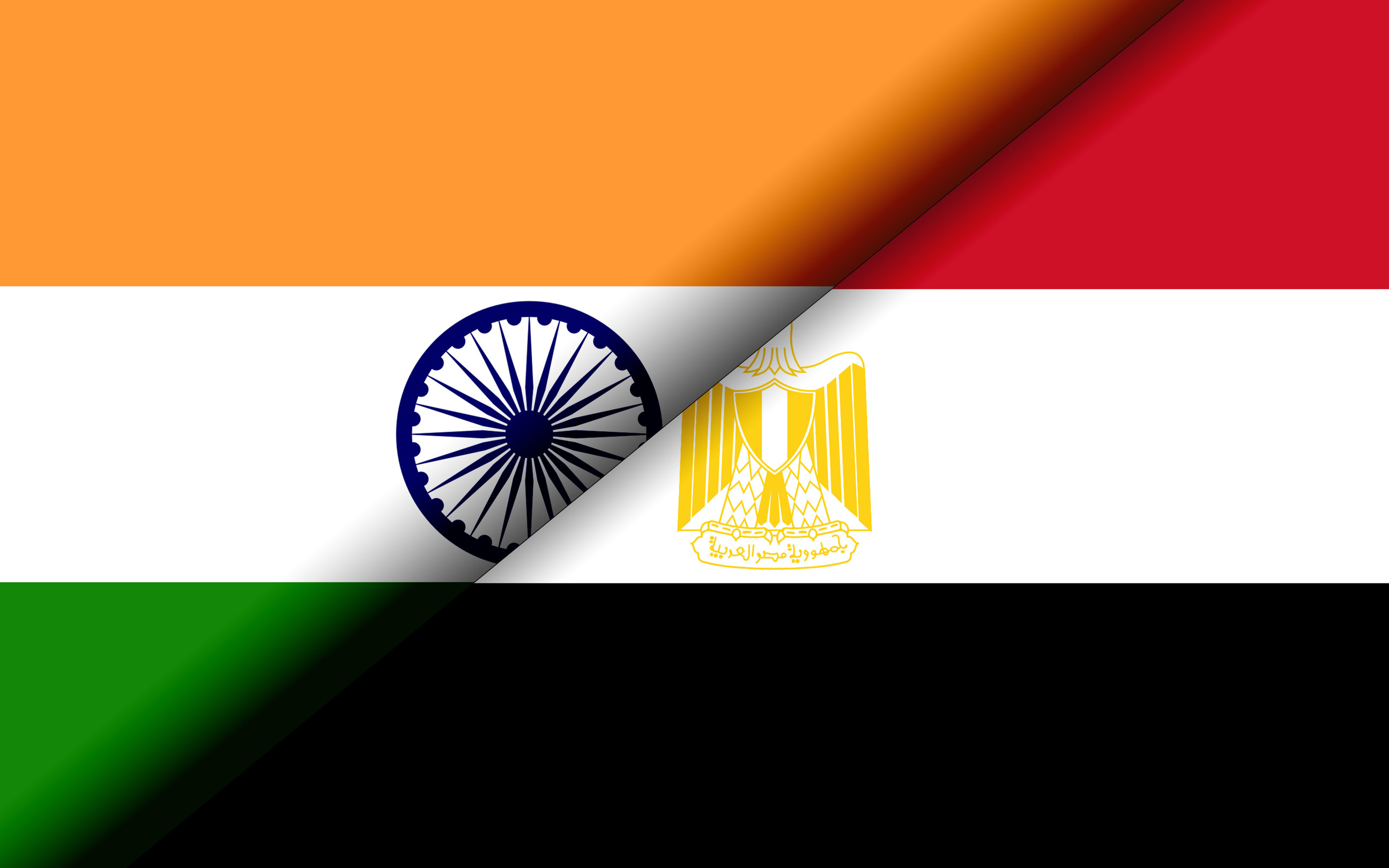 India and Egypt flags combined
