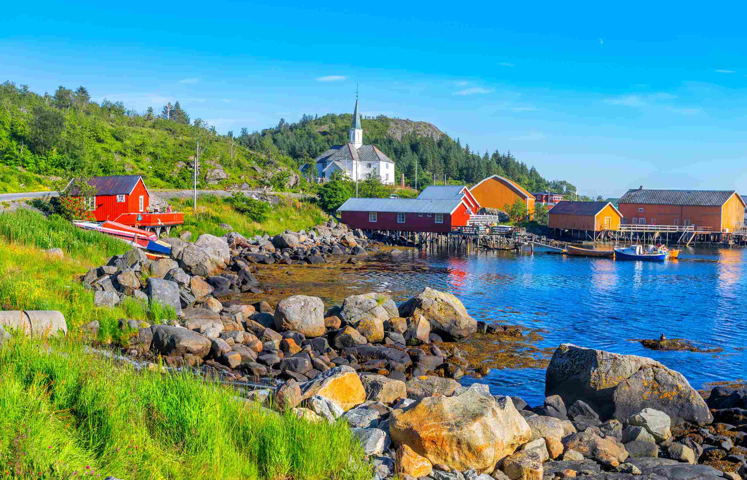 https egypt eta com images moskenes fishing village in lofoten islands and moskenes church parish church