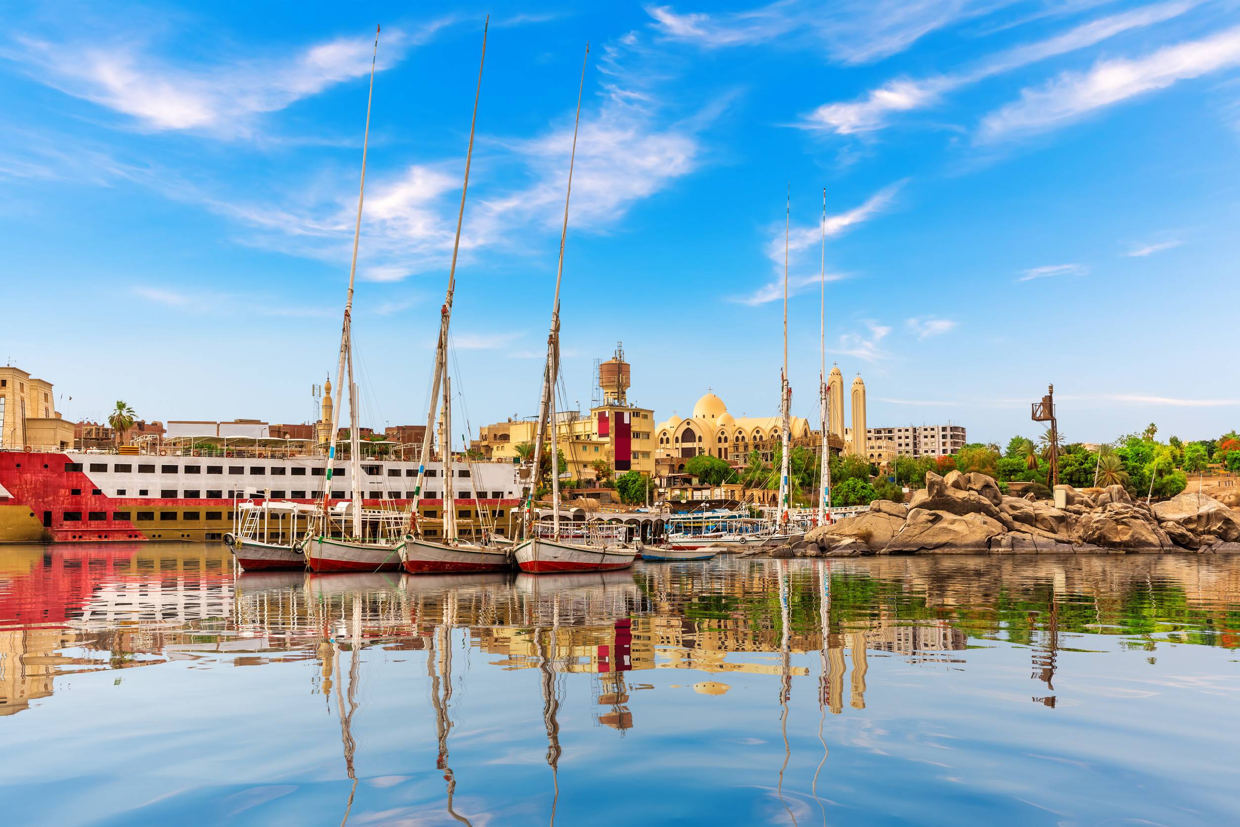 https egypt eta com images sailboats in the nile near the coptic orthodox cathedral of the archangel michael aswan egyp