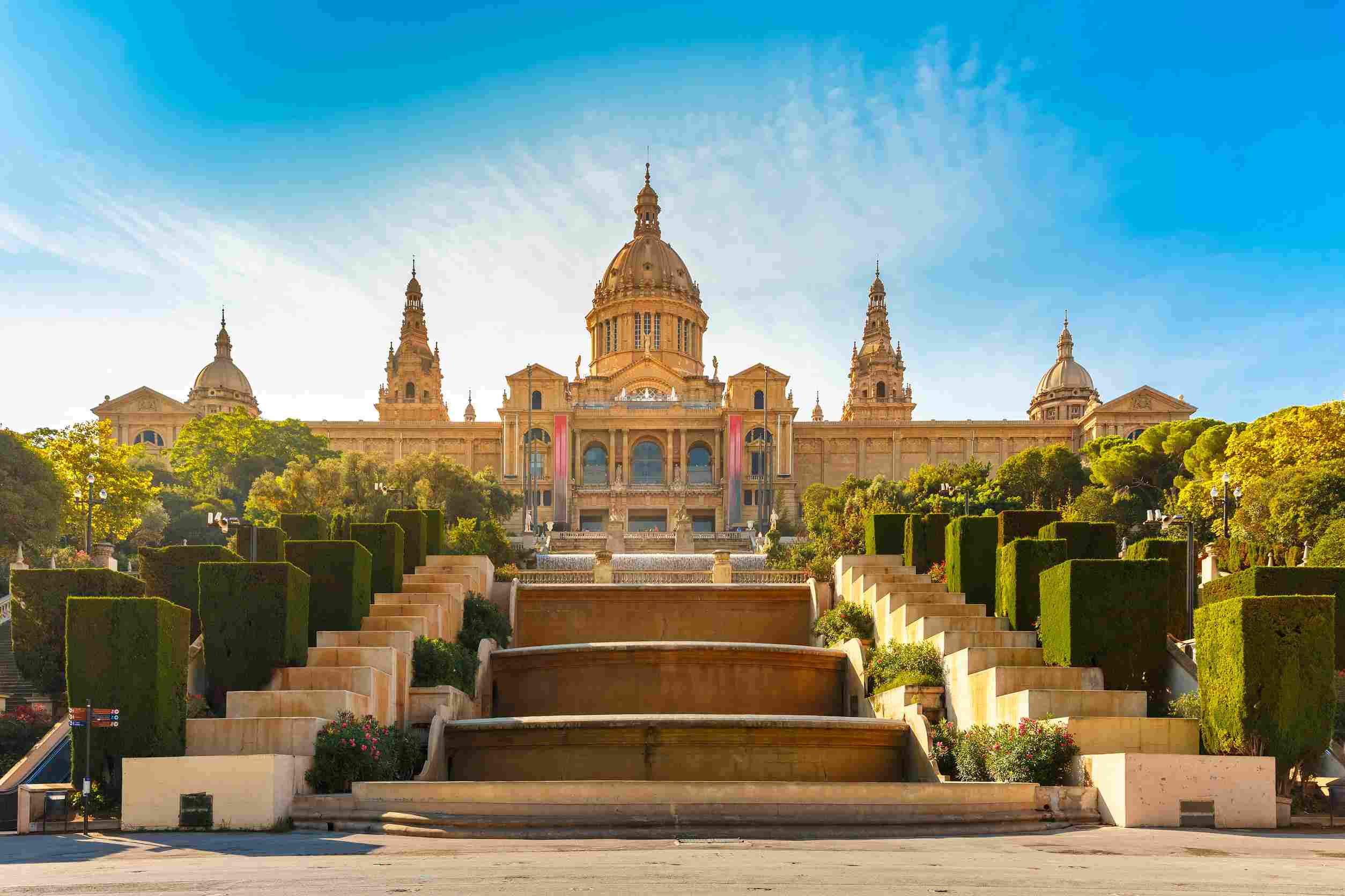 https egypt eta com images spain square or placa de espanya during morning golden hour with the national museum in barcelona