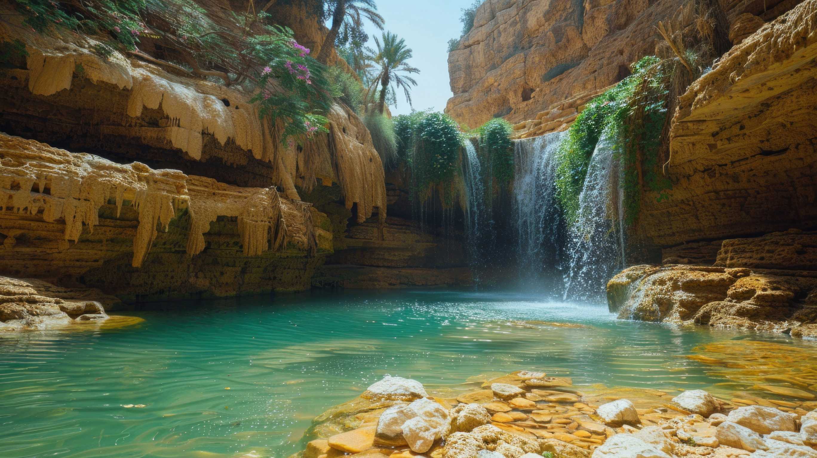 Timeless Oasis In The Desert Warm Golden Tones