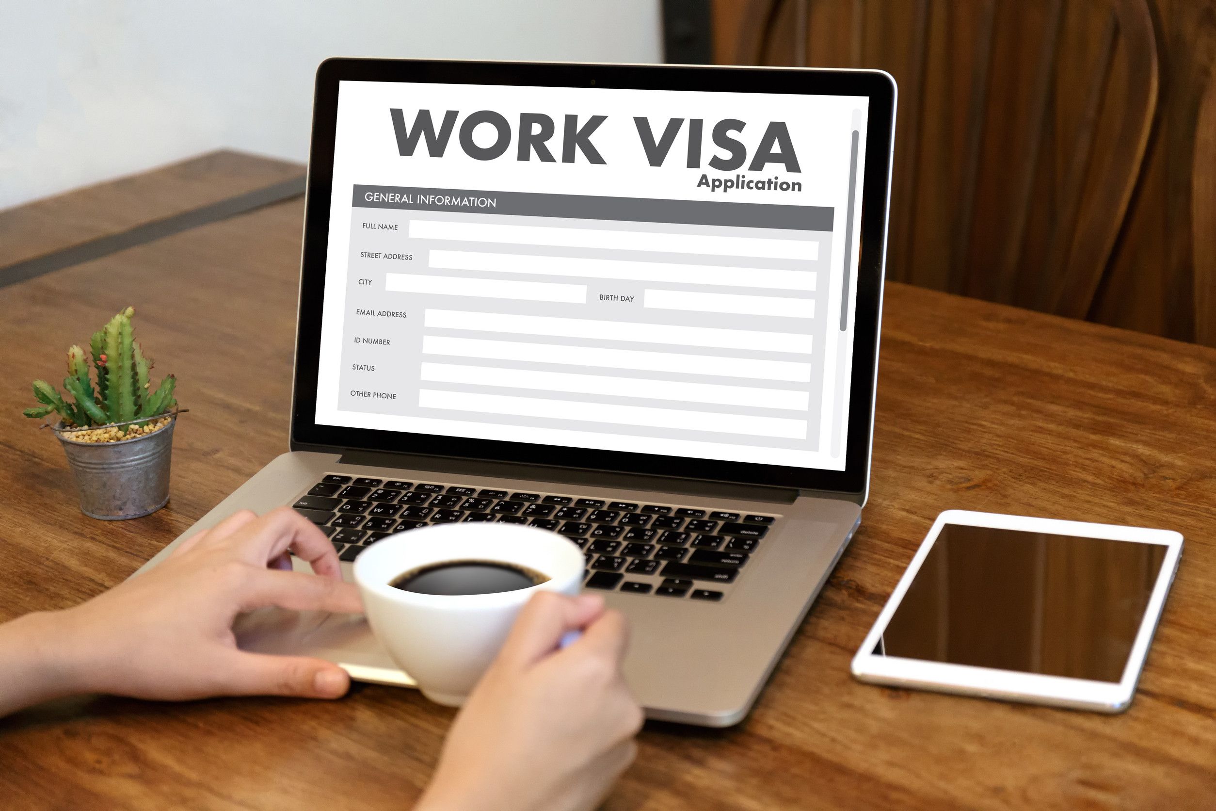 Work Visa Application Employment Recruitment To Work Businessman